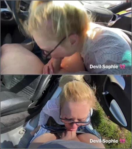 SteffiBlond - Business BRILLEN Bitch Car DEEPTHROAT 911 Spritz mir meine Glaser voll [FullHD 1080p] (MDH)