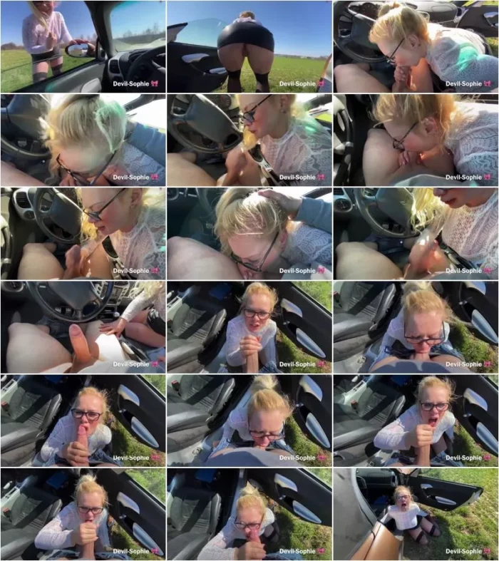 SteffiBlond - Business BRILLEN Bitch Car DEEPTHROAT 911 Spritz mir meine Glaser voll [FullHD 1080p] (MDH)