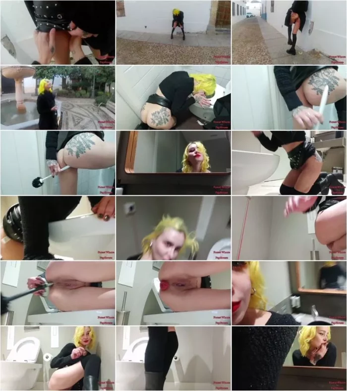 Forest Whore - while walking around the city and licking public toilets [FullHD 1080p] (Faphouse)