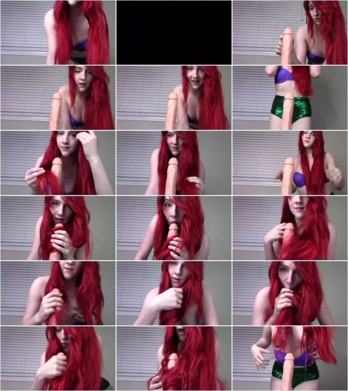 MissPrincessKay - Little Mermaid Ariel Hair Job Video [FullHD 1080p] (Dildo)