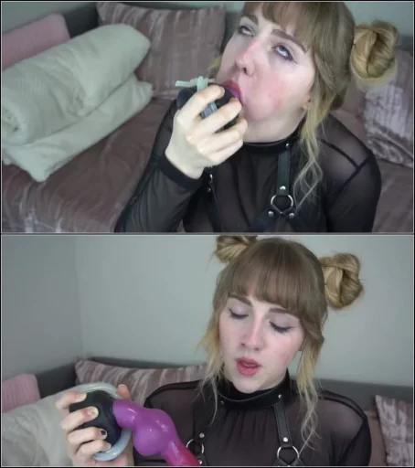 MissPrincessKay - Bad Dragon Rex Knot Deepthroat Throatpie [FullHD 1080p] (Dildo)