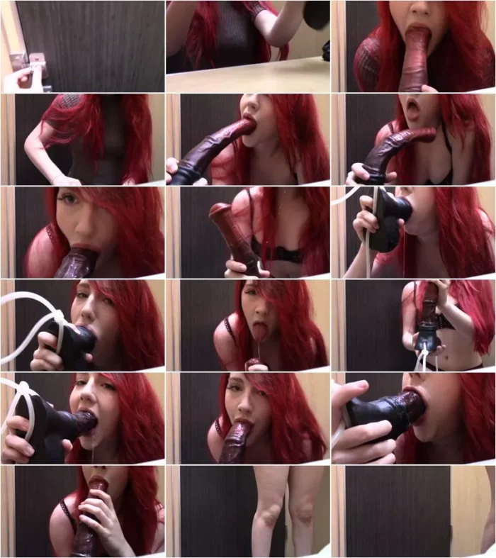 MissPrincessKay - Hard Deepthroat In Public Changing Room [FullHD 1080p] (Dildo)