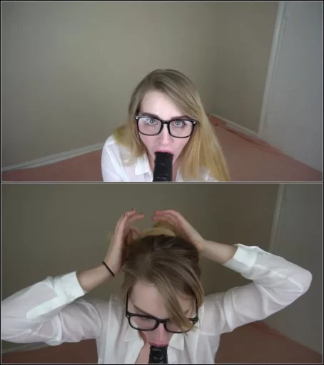 MissPrincessKay - Nerdy Schoolgirl Deepthroating First Bbc [FullHD 1080p] (Dildo)