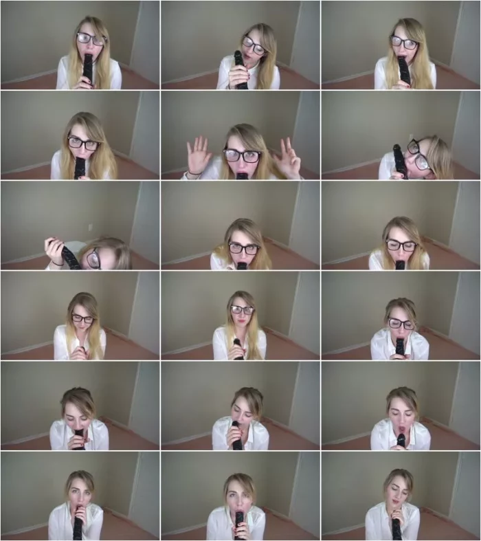 MissPrincessKay - Nerdy Schoolgirl Deepthroating First Bbc [FullHD 1080p] (Dildo)