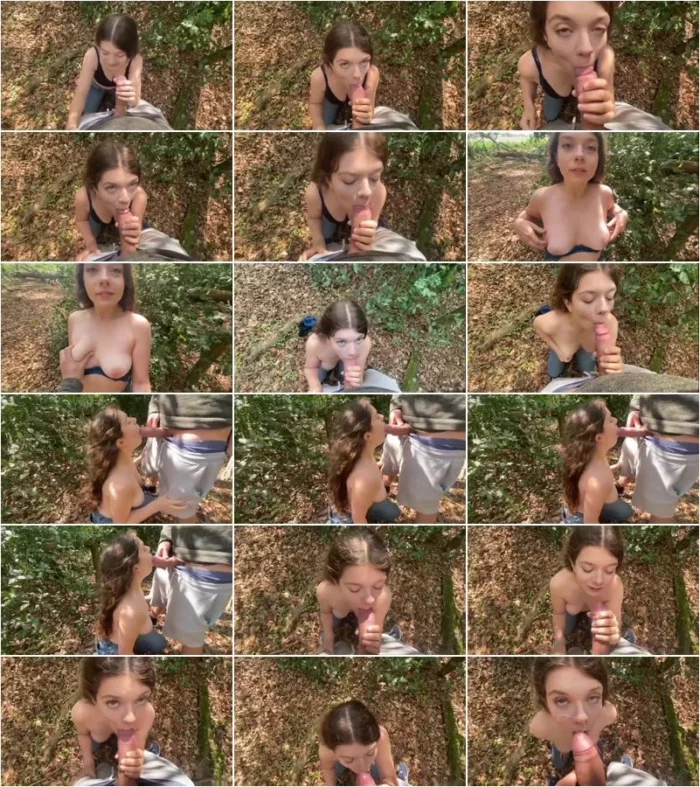 YoungStudent69 - ICH HOL MIR SEINE WICHSE!! Im Wald geblasen und angespritzt [HD 720p] (MDH)