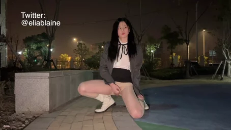 Suki TRANS, Elia Blaine - Jerks and Cums Outdoors 4 Compilation [FullHD 1080p] (Trans)