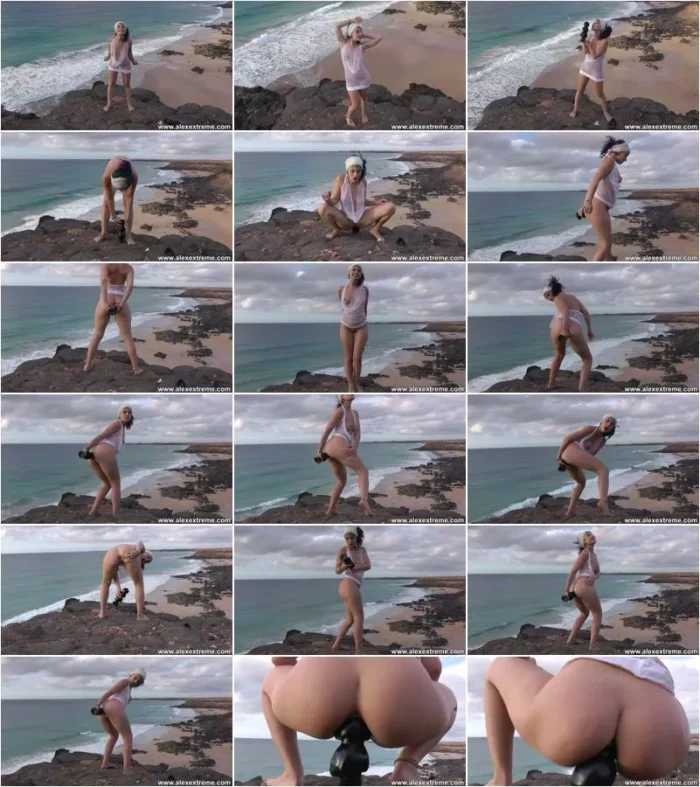 Proxy Paige - Sexy Proxy Paige fuck her ass with black buttplug & anal prolapse at the cliff edge 30.06.2023 [FullHD 1080p] (Alex Extreme)