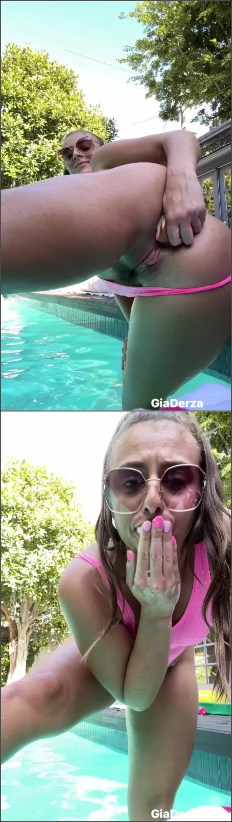 GiaDerzaBooty - poolside anal fisting slut [UltraHD/2K 1280p] (Dildo)