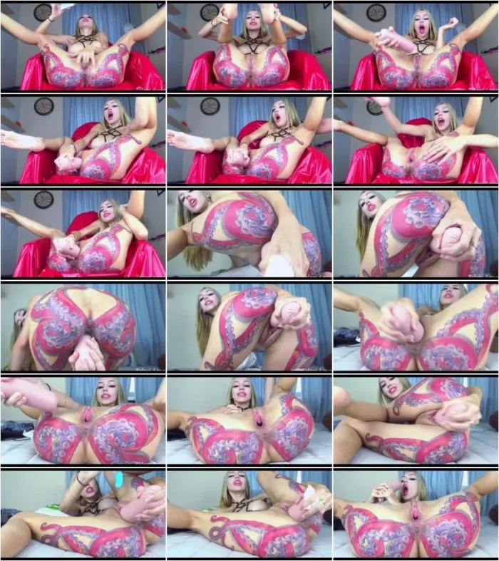 Telari Love  - large sausage pussy stretching challenge [FullHD 1080p] (Dildo)