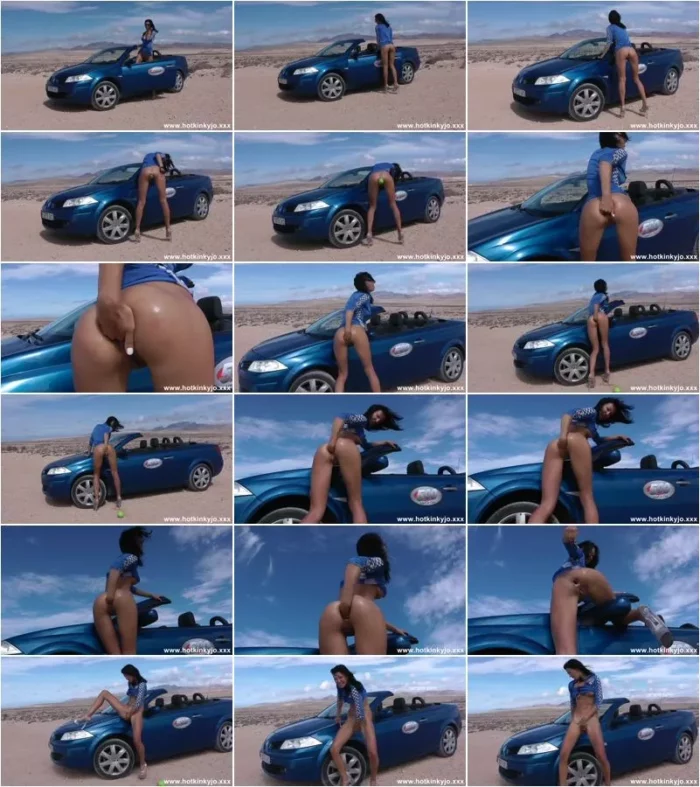 Hotkinkyjo - 2013-02-04 - Car, Desert And Hardcore Self Anal Punching [FullHD 1080p] (Dildo)