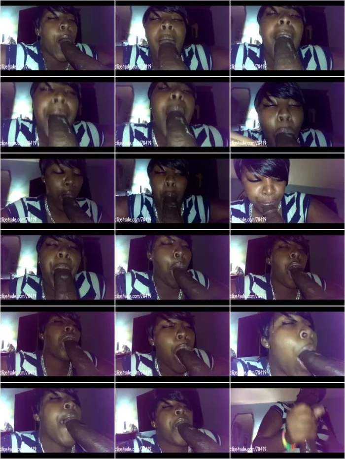 Dick Sucking Lips And Facials - DSLAF - Sensual But Sloppy BJ From Busty Ebony [SD 480p] (Clip4Sale)