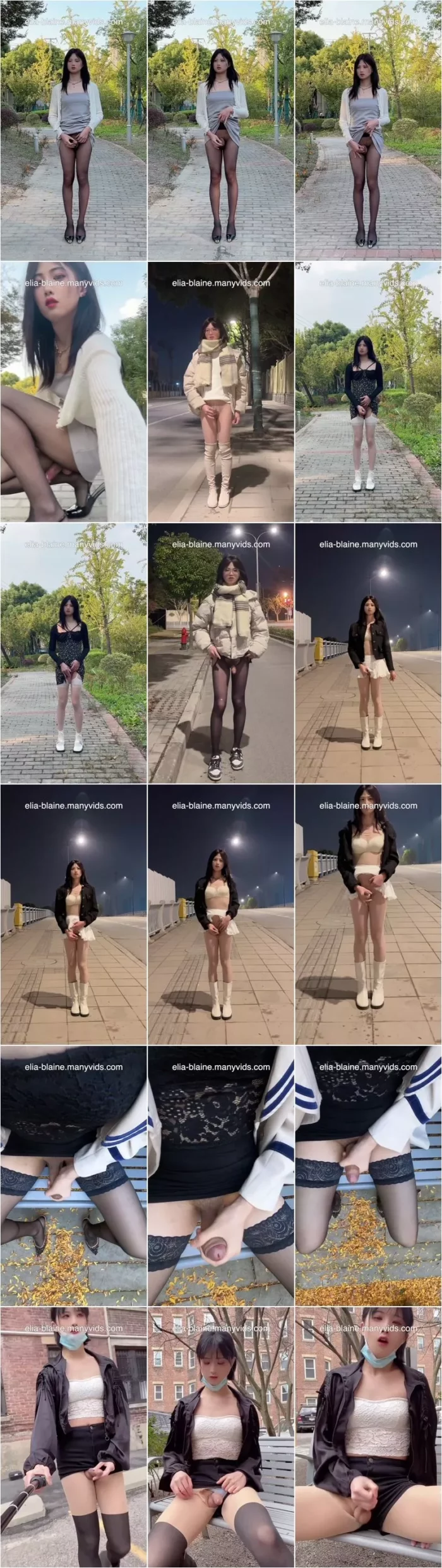 Suki TRANS, Elia Blaine - Trans Public Cumming Outdoors 9 Compilation 25.01.2024 [UltraHD/2K 1920p] (Trans)