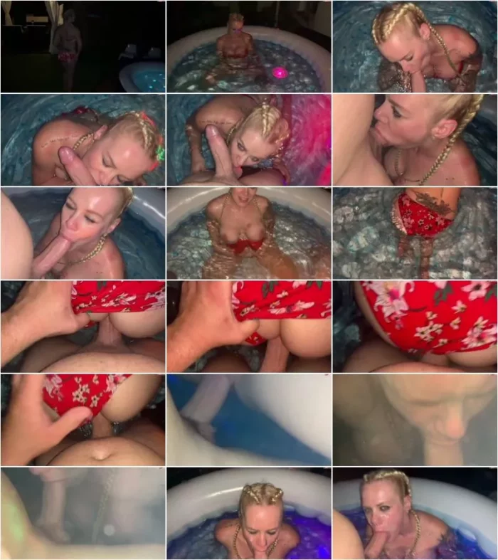 SteffiBlond - Facial Sperma Explosion zur Mitternacht - Fick und Blow Outdoor im Whirlpool [FullHD 1080p] (MDH)