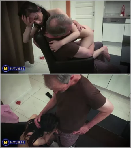 Vera V - Naughty teen Vera V. Seduces her stepdad for a secret sexaffair with him in the kitchen [FullHD 1080p] (Mature)