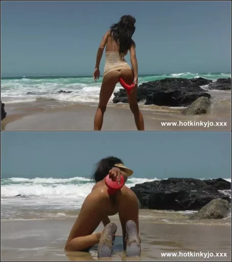 Hotkinkyjo - Hotkinkyjo in sexy tan dress fuck her ass with red dildo from mrhankey 14.04.2024 [FullHD 1080p] (Dildo)