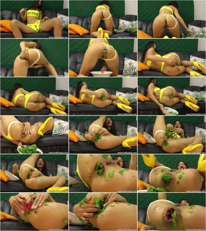 Hotkinkyjo - Slippery when wet Hotkinkyjo extreme green leafs anal insertions 19.05.2024 [FullHD 1080p] (Anal Fisting)