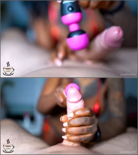 Josy-Black - Multipler Cumshot nach Virbrator Schwanzmassage [FullHD 1080p] (MDH)
