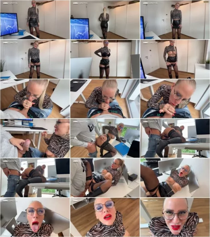 Lara-CumKitten - BITTE FICK MICH, CHEF - Brillen Schlampe im Buro vollgespritzt [FullHD 1080p] (MDH)
