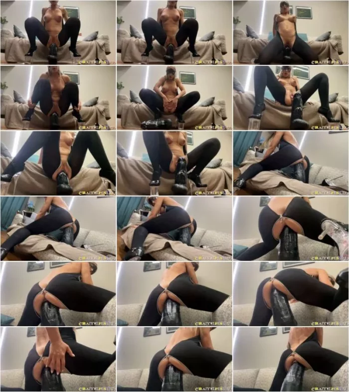 CrazyWifeSlut - HUGE BLACK DILDO PUSSY ORGASM [FullHD 1080p] (Dildo)