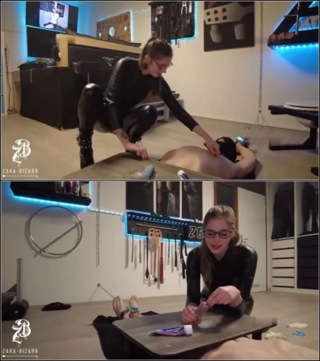 Zara-Bizarr - SCHWANZ MIT ZAHNPASTA POLIERT UND DIE SAHNE RAUS GEBLASEN [FullHD 1080p] (MDH)