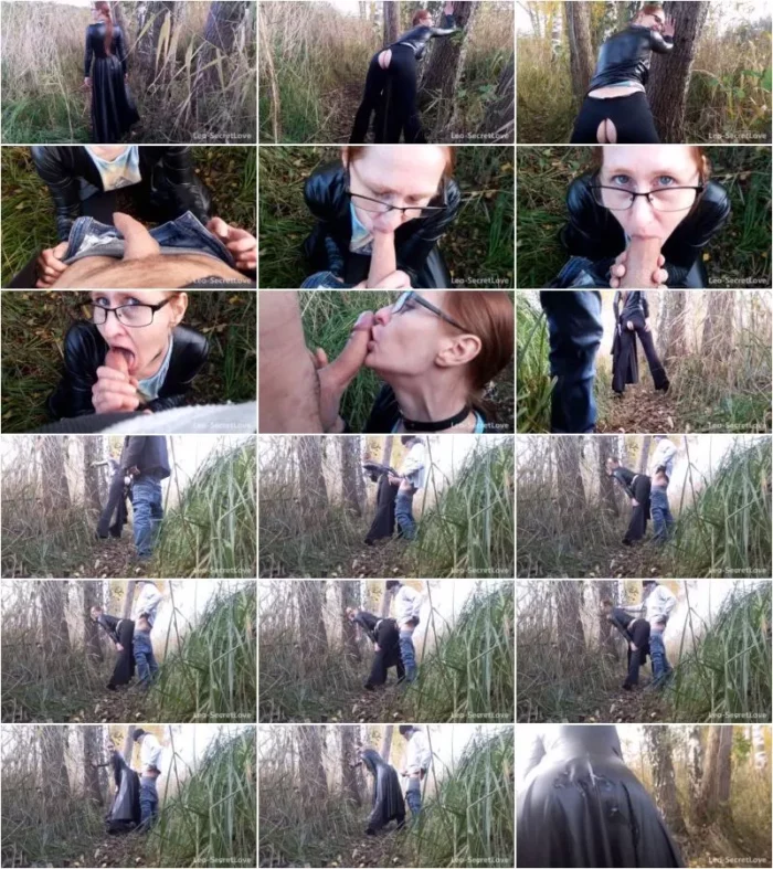 Leo-SecretLove - Outdoor am Waldsee ao geblasen, gefickt und den Ledermantel voll gespritzt [FullHD 1080p] (MDH)