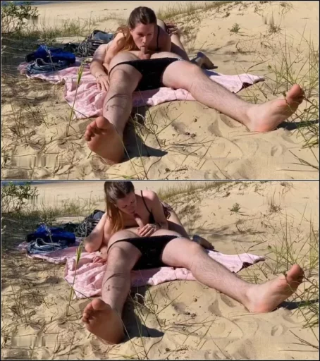 Dvabitch - FKK-Paar geniesst Blowjob am Strand [HD 720p] (MDH)