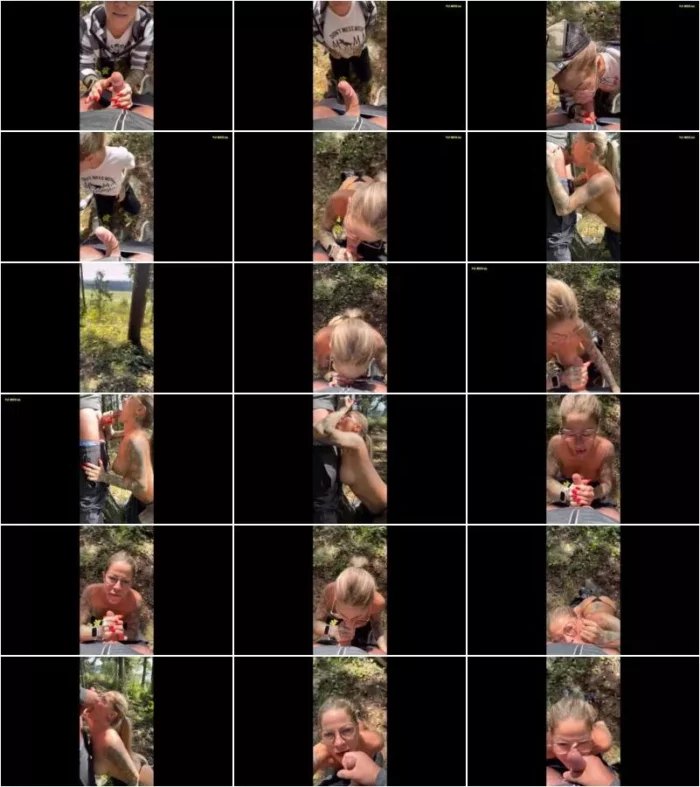 TatjanaSue - Heisser Outdoor Blowjob mit riesigen Cumshot in mein Gesicht [FullHD 1080p] (MDH)