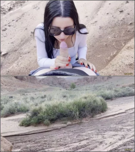 Erect_Dick - Sie zeigte ihr Gesicht mit Brille - Tiefer Blowjob in einer wunderschonen Schlucht [HD 720p] (MDH)