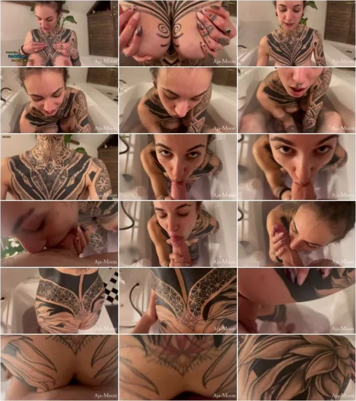 Aja-Moon - Der Cumshot kann sich sehen lassen - Sexy Time in der Badewanne [FullHD 1080p] (MDH)