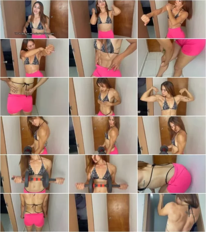 ElenaKink - MUSCLE GIRL FLEX FOR PAYING THE GYM [FullHD 1080p] (Muscle Girls)
