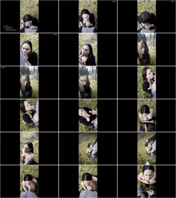 x_lady_69 - Bis der Saft in mein Gesicht spritzt - Blowjob im Wald nach dem Spaziergang [FullHD 1080p] (MDH)