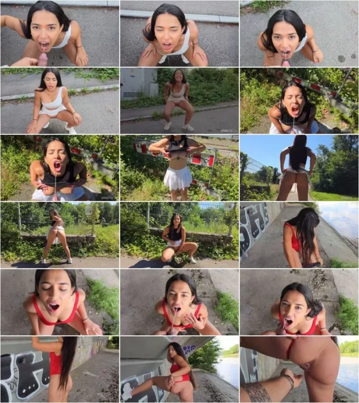 Nuria Millan - Public Piss Drinking 11.10.2024 [FullHD 1080p] (Piss)