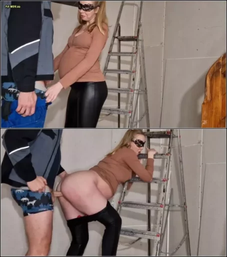 Lilly-Blume - Titten- und AO Fick fur schwangere geile Lederleggings-Schlampe auf Baustelle [FullHD 1080p] (MDH)