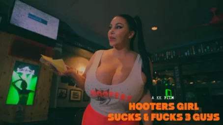 Milf - Hooters girl sucks&fucks 3 guys 23.08.2024 [FullHD 1080p] (Big Tits)