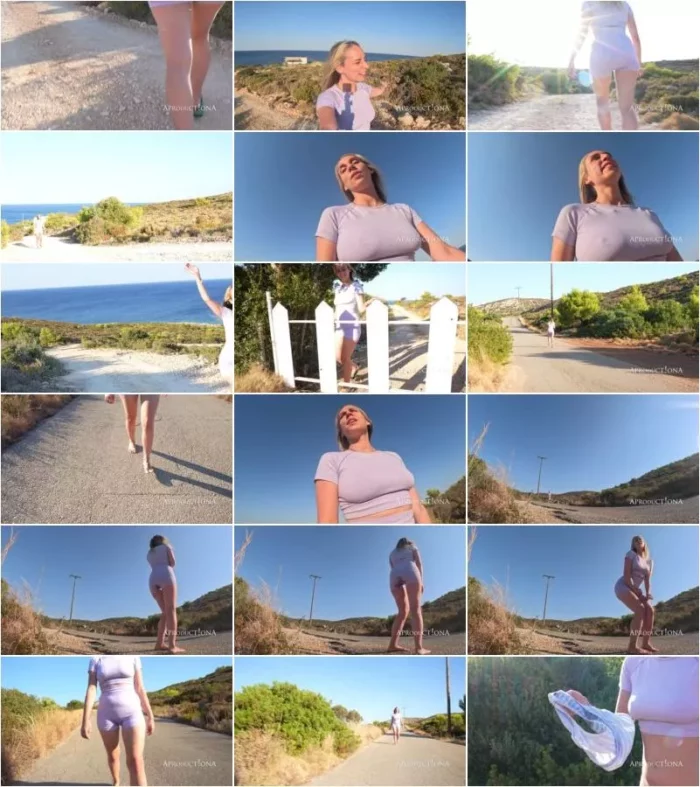 Aproduct!onA - Wetting Sweatpants And Panties On a Barefoot Morning Walk [UltraHD/4K 2160p] (Pissing)