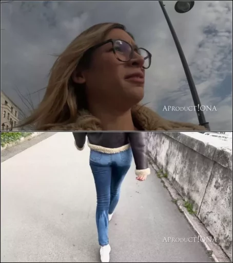 Aproduct!onA - Wetting Her Jeans On The Streets Of Budapest And Getting Golden Shower [UltraHD/4K 2160p] (Pissing)