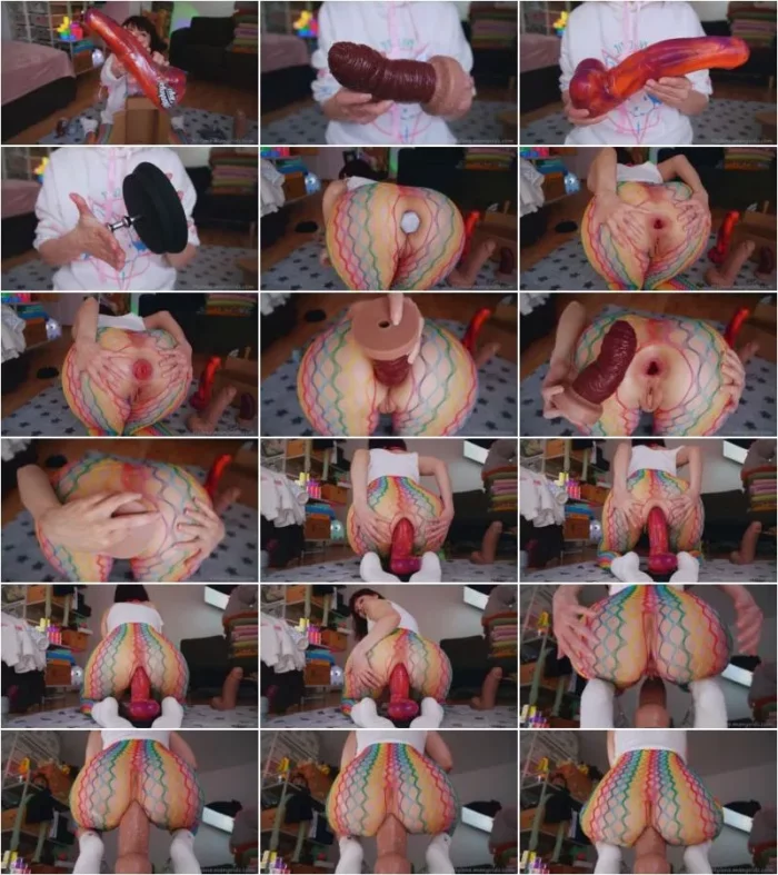 Mylene - Gapes, rosebuds, huge toys riding @HankeysToys [FullHD 1080p] (Dildo)