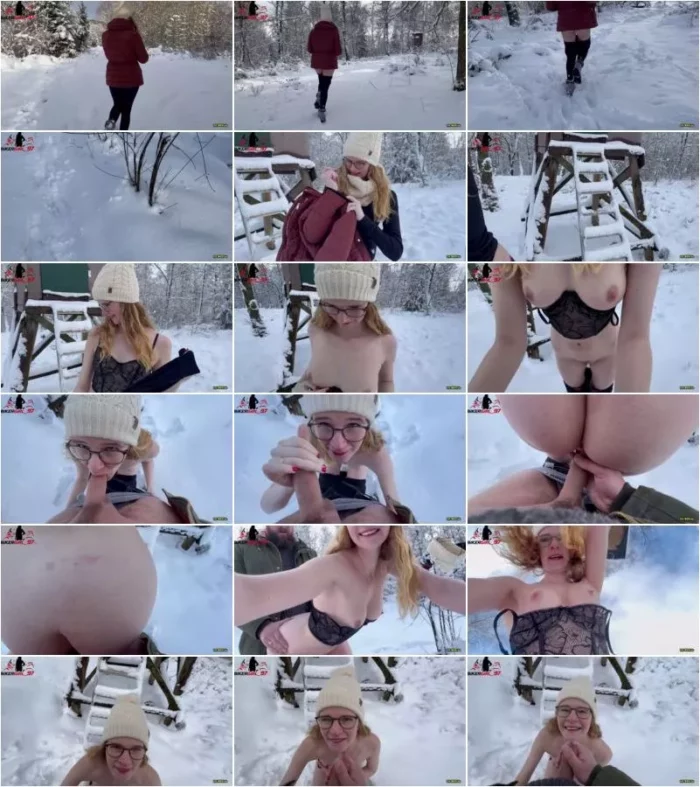 Bikergirl_97 - Romantische Schnee Wanderung endet in hartem Doggy und Facial [FullHD 1080p] (MDH)
