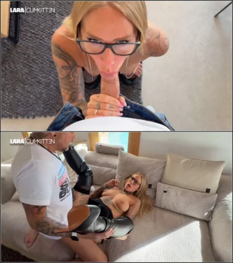 Lara-CumKitten - Aufgestrapste STIEFEL SCHLAMPE gebucht - DOGGY FICK mit Brillen Facial [FullHD 1080p] (MDH)