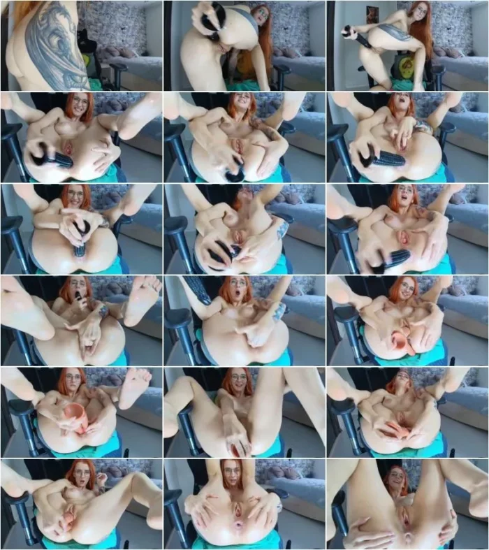 Audreydevil - Fucking my Pussy and Ass with two Dildos [FullHD 1080p] (Dildo)