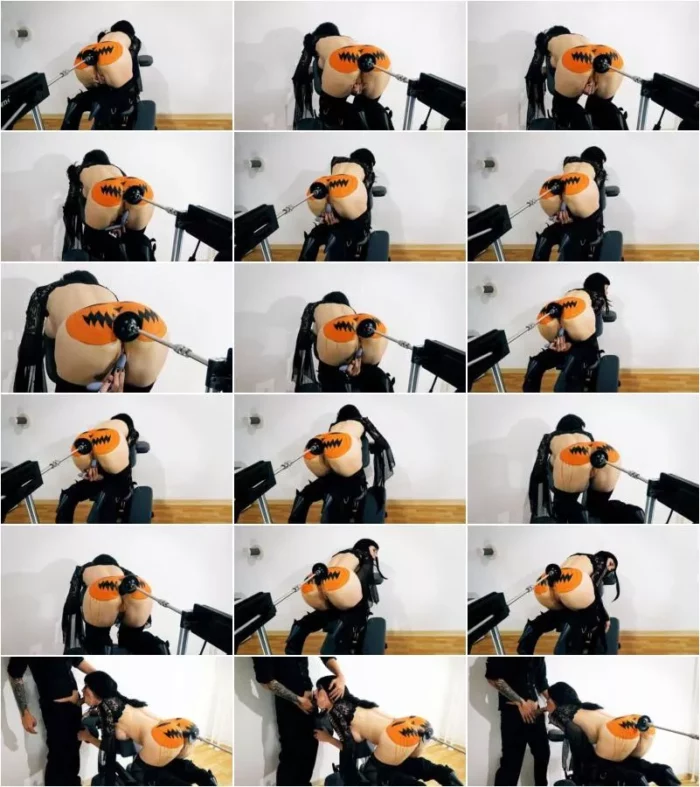 Mineaxx - Halloween video 2022 - von meiner analsexmaschine gefickt, bis ich vor vergnugen und kehle psste, blowjob [FullHD 1080p] (MDH)