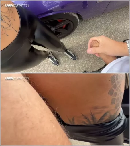 Lara-CumKitten - Heimliches PARKPLATZ TREFFEN - Leggings Fick mit XXL FACIAL [FullHD 1080p] (MDH)