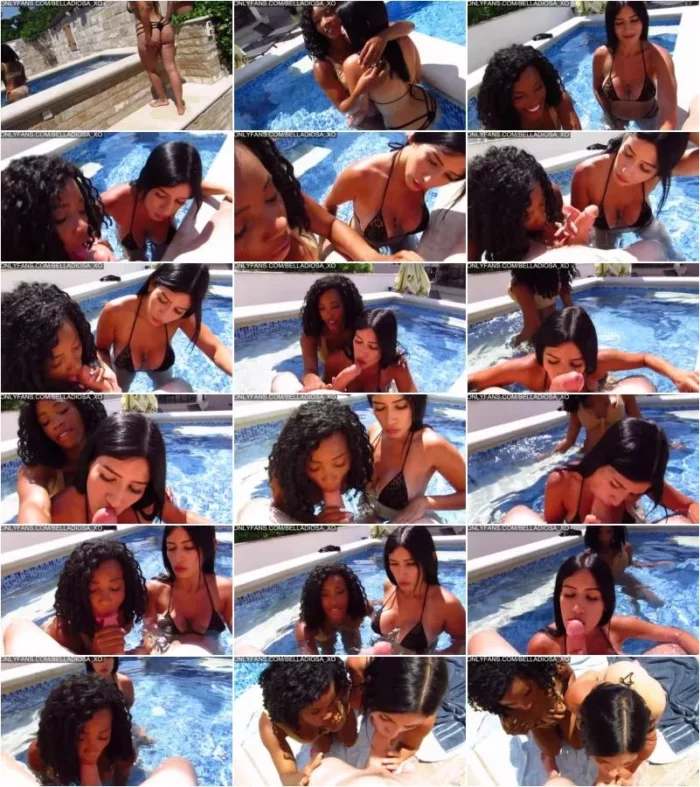 sinnersworldxxx - Intensiver dreier am pool - Interracial - Kiki Minaj [HD 720p] (MDH)