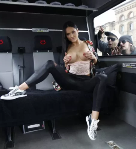 Barbara Bieber - Czech beauty Barbara Bieber fucks black stud Freddy Gong in the backseat [FullHD 1080p] (BumsBus)