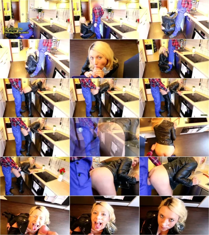 Daynia - Notgeile Lederfickhure verfuhrt Handwerker [FullHD 1080p] (MDH)