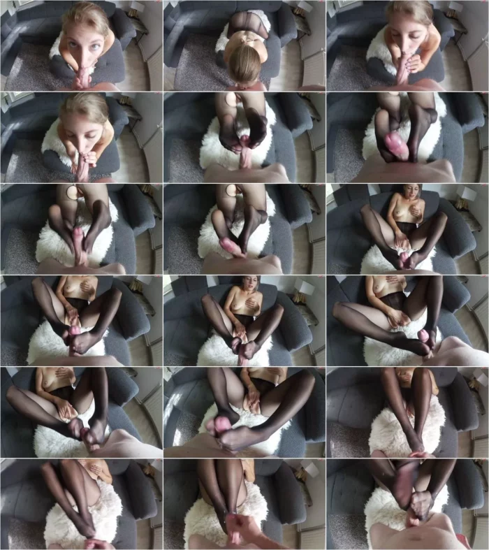 SarahSecret - VOLLGEWICHSTE NYLON-FUSSCHEN - Intensiver Footjob in Ganzkorper-Strumpfhose [FullHD 1080p] (MDH)