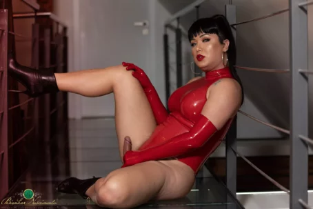 Bianka Nascimento - Red Latex Body Suit [FullHD 1080p] (BiankaNascimento)