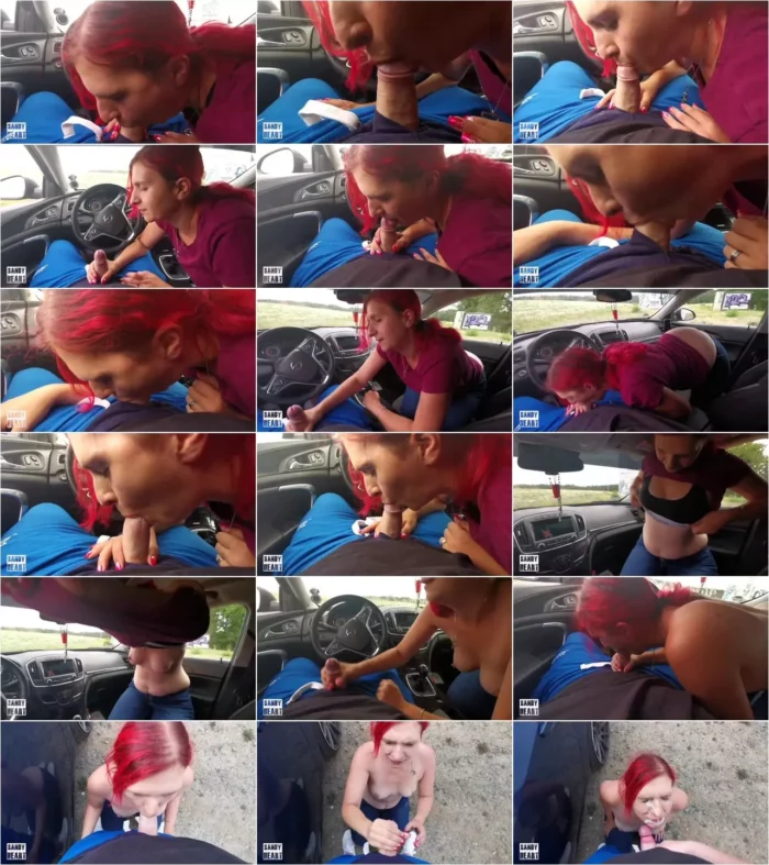 SandyHeart - Heftig! Mega Spermaface im Auto! [FullHD 1080p] (MDH)