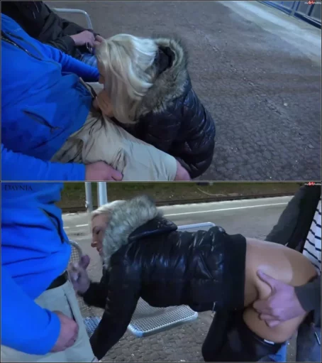Daynia - Heftiger Public Dreier mit Double Facial direkt auf dem Bahnhof [FullHD 1080p] (MDH)