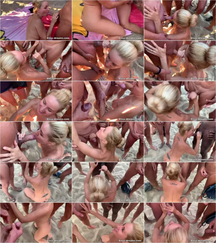 Elisa Dreams - Sex Challenge 2019 - Bukkake on the beach (44 Cumshots) [FullHD 1080p] (Elisa-Dreams)